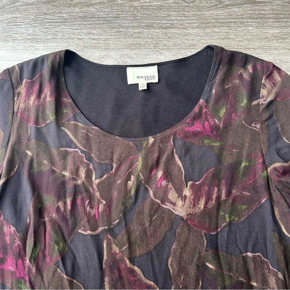 Wilfred Free Aritzia Teigan Boho Short Sleeve Rayon Floral Shift Dress - Picture 5 of 12